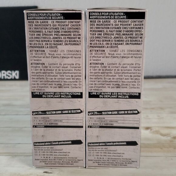 NEW‎ 2 Schwartzkopf göt 2b M65 Ultra Deep Red Metallics Boxes Permanent Hair Dye - Picture 2 of 6